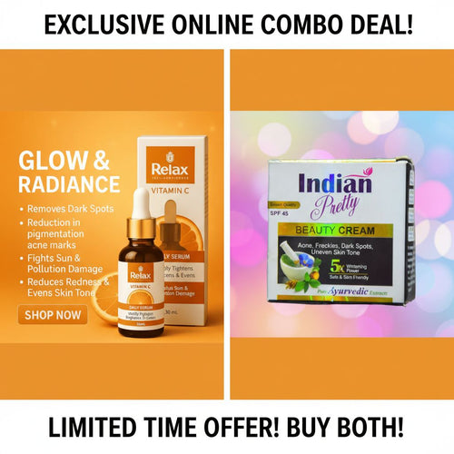 Buy 1 Get 1 Free Relax Vitamin Serum+India cream Vitamin C Serum
